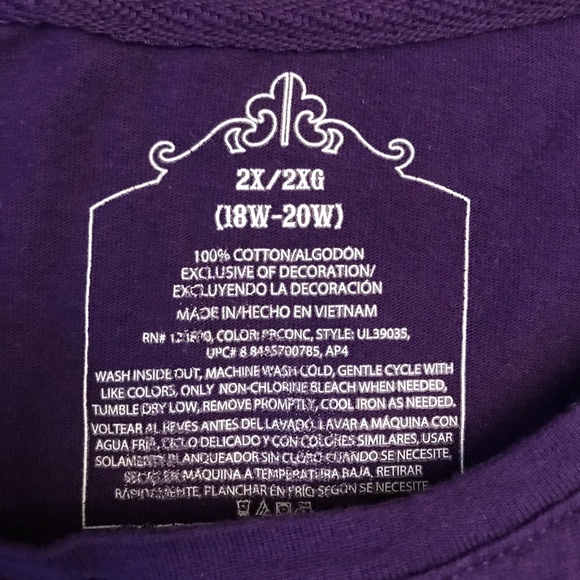 Halloween Graphic Tee Womens Size 2X Purple Long Sleeve Sequin Black Cat Spider - Picture 4 of 6